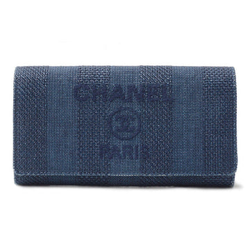 Top Quality Chanel Nylon Canvas Calfskin Doville Flap Wallet