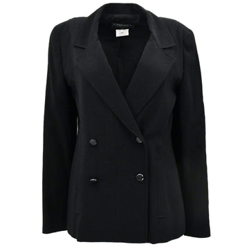 Top Quality Chanel Double Breasted Jacket Black 98A #38