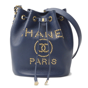 Top Quality Chanel Small Doville Calfskin Shoulder Bag Navy
