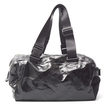 Top Quality Chanel Coated Canvas Boston Bag Travel Sports Black