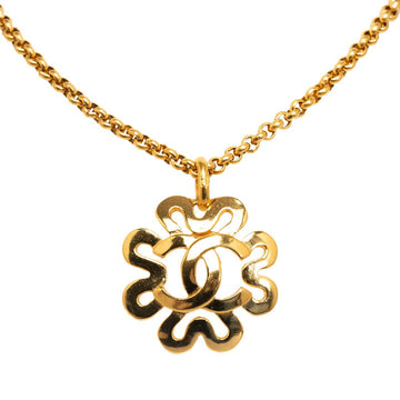 Top Quality Chanel   Cocomark Clover Necklace Gold Ladies