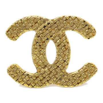 Top Quality Chanel CC Quilted Brooch Pin Gold 1262/29