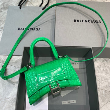 BLN-Ciaga Hourglass XS Handbag In Bright Green, For Women,  Bags 7.4in/19Luxe Carry