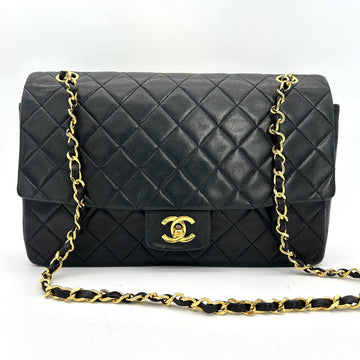 Top Quality Chanel Lambskin Quilted Medium Double Flap Black ch25259cc
