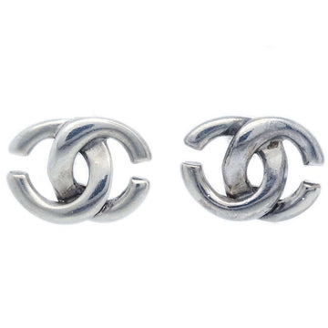 Top Quality Chanel CC Piercing Earrings Silver 01A
