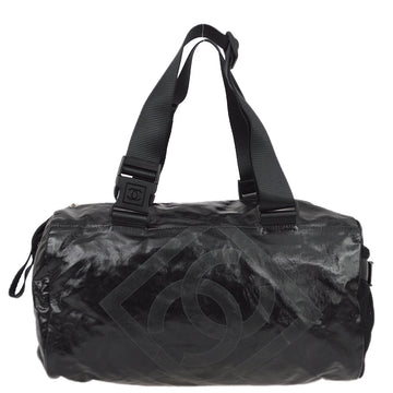 Top Quality Chanel Black Vinyl Sport Line Duffle Gym Bag