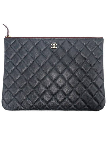 Top Quality Chanel A82545 Black Caviar Gold Classic New Medium Clutch No 29 Chanel