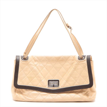 Top Quality Chanel 2.55  Chain Shoulder Bag Beige Silver  11th