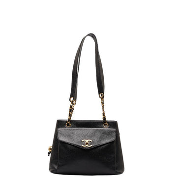Top Quality Chanel Coco Chain Shoulder Bag A08036 Black Caviar S  Chanel