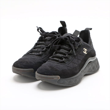 Top Quality Chanel Coco Fabric Trainers 35  Black G38501