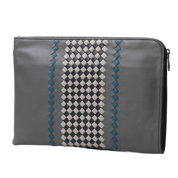 B V  - Men's Intrecciato Leather Clutch Bag