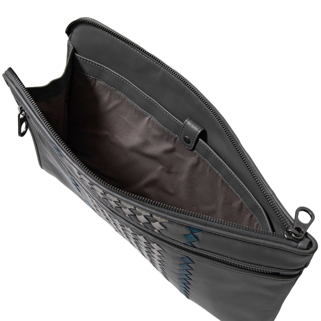 B V  - Men's Intrecciato Leather Clutch Bag