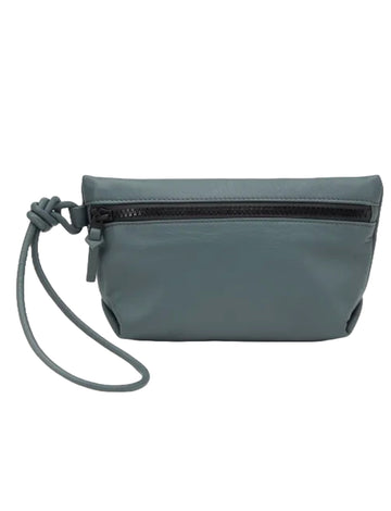 B V  - Leather Grey Clutch