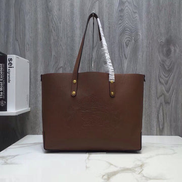 B-Berry - Luxe Carry  Small Embossed Crest Tote Brown For Women, Bags 13.8in/35Luxe Carry