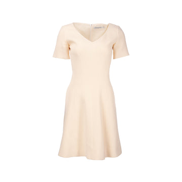 Top quality Dior size 36 classic dress Wool light beige