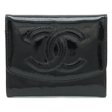 Top Quality Chanel Top Quality Chanel Coinmark Coincase Coinwork Coinwork Patent Leather Black Black Silver Gold A01430