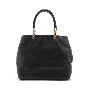 Top Quality Chanel Coco Caviar S Tote Bag Black Gold  8th