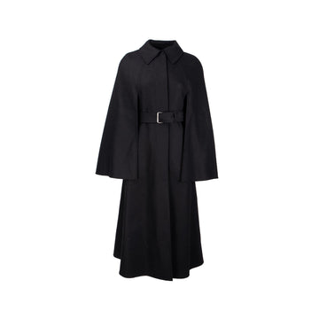 Top quality Dior Size 36 Coat with Belt Wool/Rabbit Hair Black