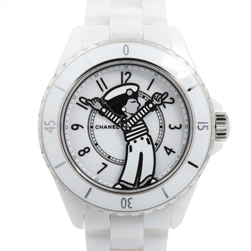 Top Quality Chanel Mademoiselle J12 Lapauza H7481 SSCE AT White
