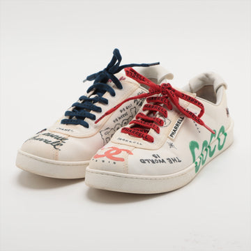 Top Quality Chanel Coco Canvas  Leather Trainers 44 Men White G34878