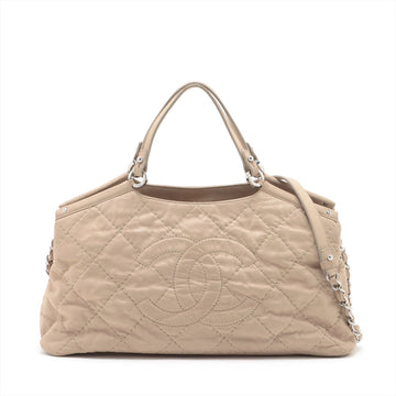 Top Quality Chanel Wild Stick Leather Chain Shoulder Bag Coco Beige Silver Gold