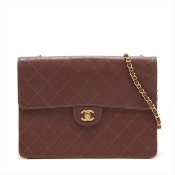 Top Quality Chanel Matrasse Caviar S Single Flap Single Chain Bag Brown Gold  5th