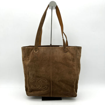 Top Quality Chanel Brown Suede CC Logo Shopper Tote Bag ch8865bg