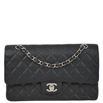 Top Quality Chanel Black Caviar Medium Classic Double Flap Shoulder Bag