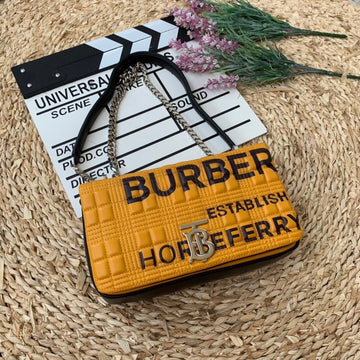 B-Berry - Luxe Carry  Horseferry Print Quilted Small Luxe Carryla Bag Monogram Orange For Women, Bags 9in/23Luxe Carry