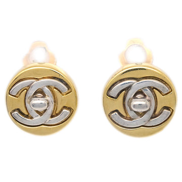 Top Quality Chanel Turnlock Earrings Clip-On Gold 97A