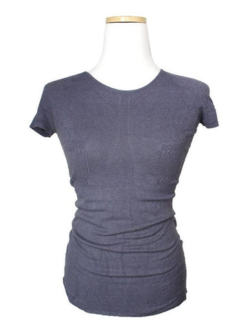 Charcoal gray knit t shirt 44 Chanel
