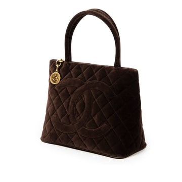 Brown Top Quality Chanel Velvet Medallion Tote