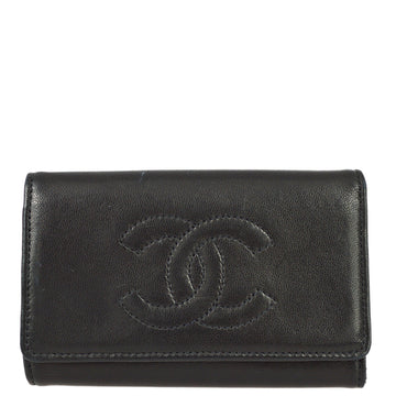 Top Quality Chanel 1997-1999 Key Case Black Lambskin Small New