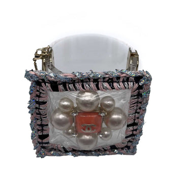 Top Quality Chanel - Tweed Crochet PVC CC Supermarket Pearl Strass Orange Gripoix Clear Cuff