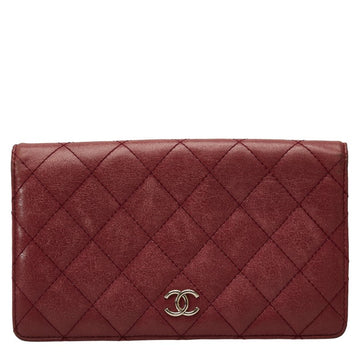 Top Quality Chanel Matrace Cocomark Long Wallet Two Foldable Wallet Pink Leather Lady Chanel