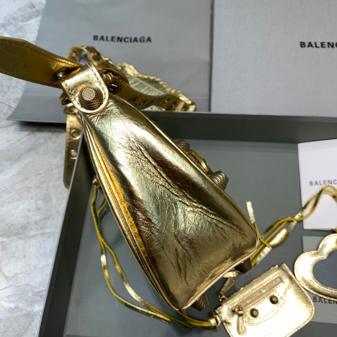 BLN-Ciaga Le Cagole XS Shoulder Bag In Gold, For Women,  Bags 13in/33Luxe Carry