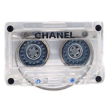 Top Quality Chanel Cassette Tape Brooch Pin Clear 04P