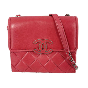 Top Quality Chanel - Mini Square New Quilted Lambskin Shoulder Crossbody - Pink / Silver