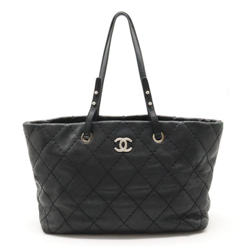 Top Quality Chanel Top Quality Chanel Onza Road Coco Tote Bag Shoulder Bag Shoulder Killing Leather Black Black Silver  A48019