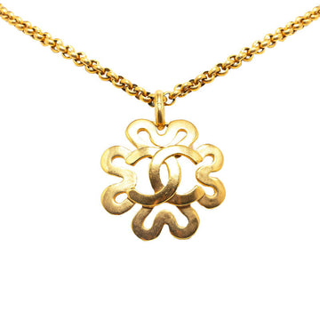 Top Quality Chanel   Coco Mark Clover Necklace Gold Plated