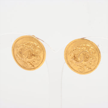 Top Quality Chanel Coco Logo Gold Clip On Earrings Costume Jewellery