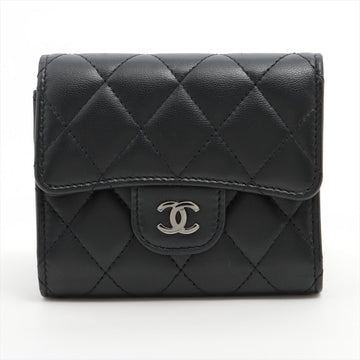 Top Quality Chanel Black Lambskin Compact Wallet - Series 22