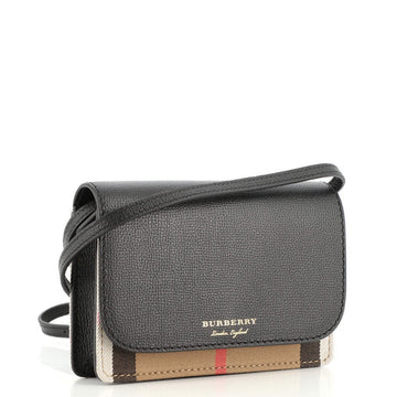 B-BERY HAMPSHIRE DERBY CALFSKIN HOUSE CHECK CROSSBODY BAG