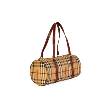 B-BERY HAYMARKET CHECK PAPILLuxe CarryN BARREL BAG