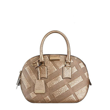 B-BERY SMALL ORCHARD CHECK METALLIC LEATHER BAG