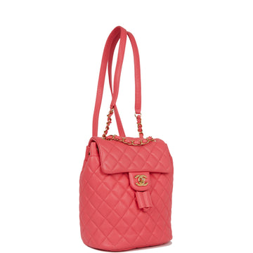 Pre-owned Top Quality Chanel Mini Urban Spirit Backpack Rose Lambskin Gold Hardware