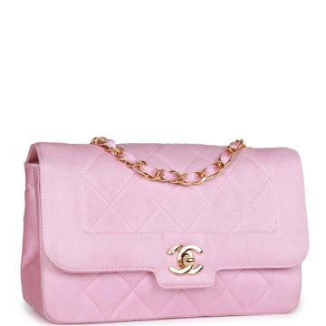 Top Quality Chanel Small Flap Bag Pink Satin Gold Hardware