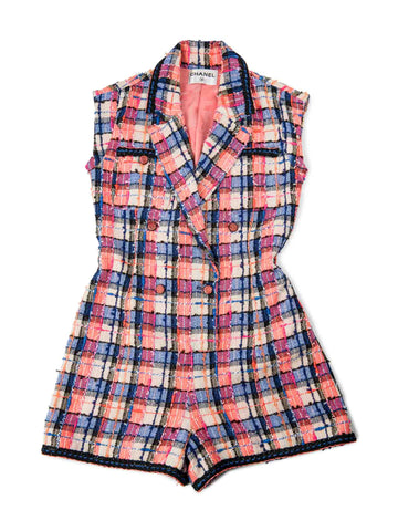 Top Quality Chanel CC Logo Lesage Tweed Jumpsuit Multicolor