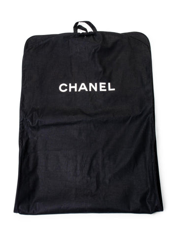 Top Quality Chanel Extra Long Canvas Garment Cover Bag Black