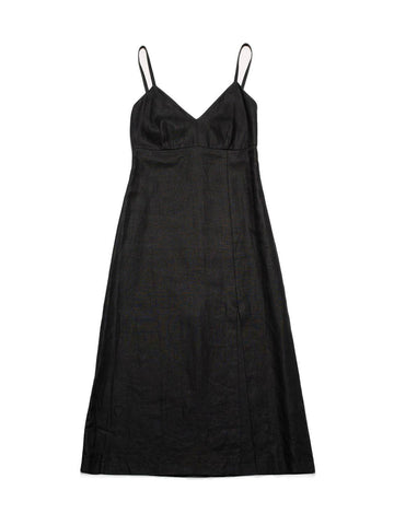 Top Quality Chanel Linen Maxi Dress Black
